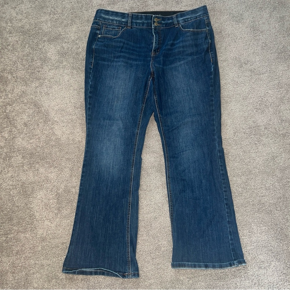 Lane Bryant Tighter Tummy Technology High Rise Dark Bootcut Jeans 18 Regular